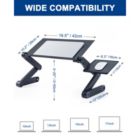 Alternate image 2 for RAINBEAN Adjustable and Foldable Portable Laptop Stand with Mouse Pad in Black