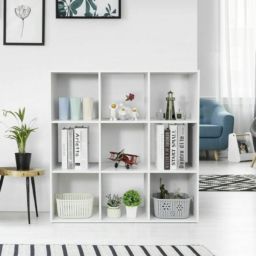 Stock Preferred 9-Cube Closet Organizer Storage Shelves in White