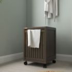 Alternate image 3 for NewRidge Home Goods Goods Abingdon Mobile (Rolling) Laundry Hamper with Lid Solid Wood - Espresso
