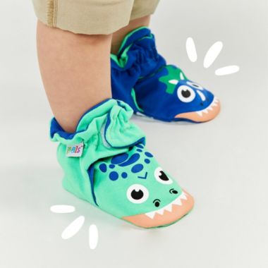 T-REX & TRICERATOPS PALS ~ BABY BOOTIES. View a larger version of this product image.