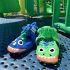 Alternate image 1 for T-REX & TRICERATOPS PALS ~ BABY BOOTIES