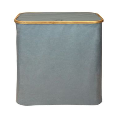 Oceanstar Design Group Oceanstar Double Soft Sided Laundry Hamper Sorter With Bamboo Rim Lid. View a larger version of this product image.