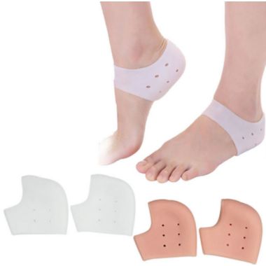 Kitcheniva 4Pc Silicone Feet Care Socks Heel Moisturizing Gel Tool with Hole. View a larger version of this product image.