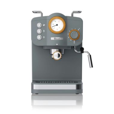 Swan Nordic SK22111GRYN Espresso Maker Machine, 15 Bars Pressure, Milk Frother, 1.2L Tank, Grey. View a larger version of this product image.