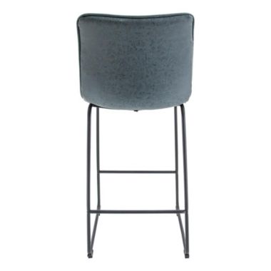 LeisureMod Brooklyn 29.9 Modern Leather Bar Stool With Black Iron Base & Footrest Set of 2. View a larger version of this product image.