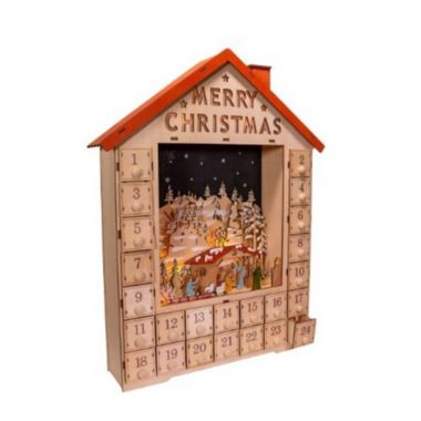 Kurt Adler Battery-Operated Light-Up House Nativity Scene Advent Calendar | Bed  Bath & Beyond