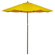 Northlight 8.5ft Outdoor Patio Market Umbrella with Wooden Pole, Yellow