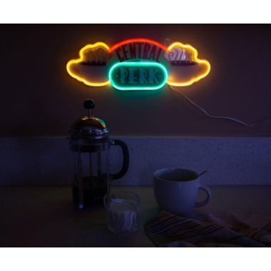 Friends TV Show Central Perk Coffee Shop 16-Inch Neon Light Sign Replica   Official Home Decor Collectible   Hanging LED Wall Light, Trendy Room Essentials. View a larger version of this product image.