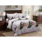 Alternate image 2 for Dolce Mela Home Decorative Duvet Cover Set, Queen Size Floral Bedding, - Peacock Dm706Q