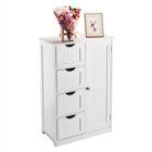 Alternate image 1 for Inq Boutique Single Door Bathroom Storage Cabinet with 4 Drawers White