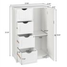 Alternate image 2 for Inq Boutique Single Door Bathroom Storage Cabinet with 4 Drawers White