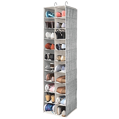 mDesign Large 20 Shelf Fabric Over Rod Closet Hanging Storage Unit. View a larger version of this product image.