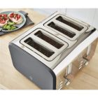 Alternate image 2 for Swan - Nordic Collection 4 Slice Toaster, 1500W, Matte Gray