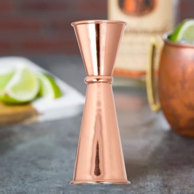 Lexi Home Stainless Steel Copper Plated Premium Double Jigger. View a larger version of this product image.