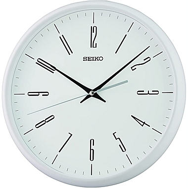 Seiko 12" Yumi Wall Clock, White. View a larger version of this product image.