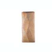 Urban Trends Collection Ceramic Rectangle Vase with Brushed Geometric Pattern Design Body LG Gloss Finish Gold