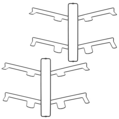 mDesign Metal Shoe Display & Storage Rack, 2 Tier, Wall Mount, 2 Pack. View a larger version of this product image.