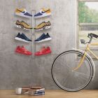 Alternate image 2 for mDesign Metal Shoe Display & Storage Rack, 2 Tier, Wall Mount, 2 Pack