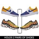 Alternate image 3 for mDesign Metal Shoe Display & Storage Rack, 2 Tier, Wall Mount, 2 Pack