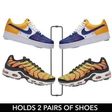 mDesign Metal Shoe Display & Storage Rack, 2 Tier, Wall Mount, 2 Pack. View a larger version of this product image.
