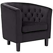 Modway Prospect Velvet Armchair, Black
