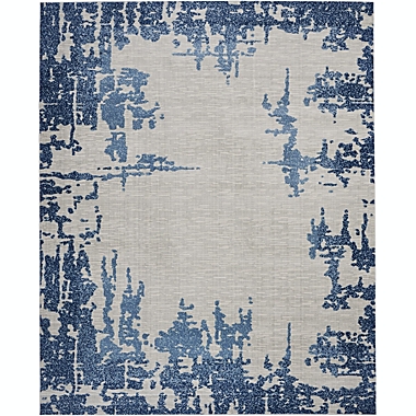 Nourison Imprints IMT04 Ivory/Blue Indoor Area Rug - 8&#39; x 10&#39;. View a larger version of this product image.