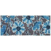 Simple Spaces Decorative Indoor/Outdoor Accent Rug Simple Spaces Indigo Cornflowers   - 21" X 54"