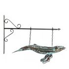 Alternate image 1 for Contrast Metal Verdigris Copper Whale Wall Bracket Hanging Sculpture Outdoor Home Decor