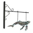 Alternate image 2 for Contrast Metal Verdigris Copper Whale Wall Bracket Hanging Sculpture Outdoor Home Decor