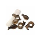 Alternate image 0 for Global Crafts African Carved Mahogany Zebra Napkin Rings