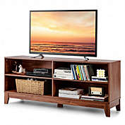 Costway 58 Inch Modern Entertainment Media Center Wood TV Stand-Wood