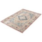 Alternate image 2 for Chaudhary Living 6.5' x 8' Red and Blue Distressed Medallion Rectangular Area Throw Rug