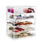 Alternate image 2 for Casafield Acrylic Cosmetic Makeup Organizer & Jewelry Storage Display Case - 3 Large, 4 Small Drawer Set - Clear