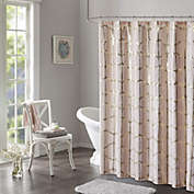 Raina Shower Curtain Printed Geometric Metallic Machine Washable Modern Home Bathroom Decorations, 72" x 72", Blush