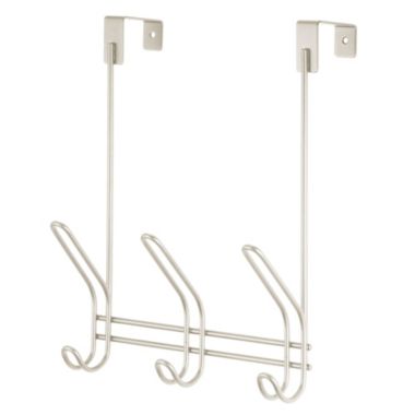 mDesign Metal Over Door Hanging Storage Organizer Rack, 6 Hooks. View a larger version of this product image.