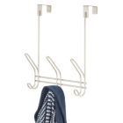 Alternate image 1 for mDesign Metal Over Door Hanging Storage Organizer Rack, 6 Hooks