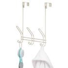Alternate image 3 for mDesign Metal Over Door Hanging Storage Organizer Rack, 6 Hooks