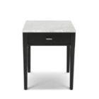 Alternate image 0 for The Bianco Collection Alto 18" Square Italian Carrara White Marble Side Table with Black Legs