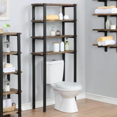 VECELO Over The Toilet Storage Rack/Freestanding Bathroom Organizer wi