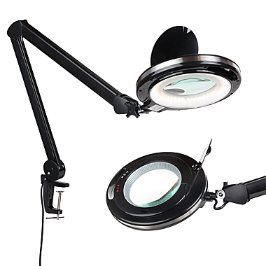 Lightview LED Screw Clamp Dimmable Desk Lamp - 5 Diopter - Black. View a larger version of this product image.
