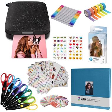 HP Sprocket Portable 2x3" Instant Photo Printer Print Pictures on Zink Sticky-Backed Paper from your iOS & Android Device.. View a larger version of this product image.