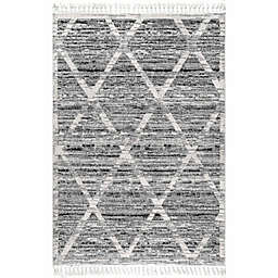 nuLOOM Suri Soft Diamond Trellis Textured Area Rug, 3' x 5', Grey