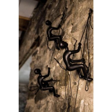 HomeRoots Home Decor Set of 3 Black Climbing Man Wall Decor - 293220. View a larger version of this product image.