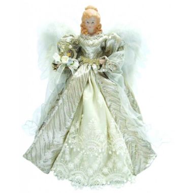 Santa's Workshop Silver Elegance Angel Christmas Tree Topper 16 Inch. View a larger version of this product image.