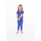 Alternate image 1 for Sleep On It Girls Rainbow Butterfly Snug Fit 2-Piece Pajama Sleep Set