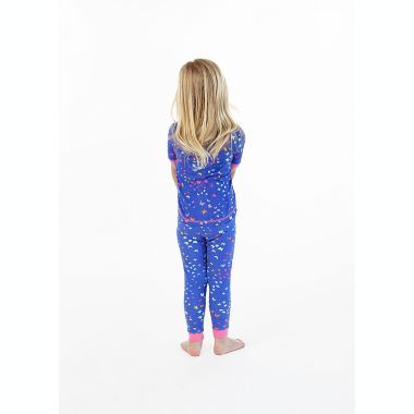 Sleep On It Girls Rainbow Butterfly Snug Fit 2-Piece Pajama Sleep Set. View a larger version of this product image.