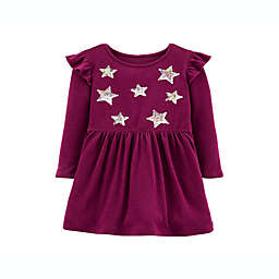 Carter's Toddler Girl's Sequin Stars Jersey Dress Purple Size 2T