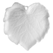 Martha Stewart 15.3in Fine Ceramic Leaf Shaped Serving Platter in White