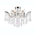 Alternate image 0 for Elegant Lighting Maria Theresa 4 light Chrome Flush Mount Clear Royal Cut Crystal