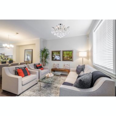 Elegant Lighting Maria Theresa 4 light Chrome Flush Mount Clear Royal Cut Crystal. View a larger version of this product image.